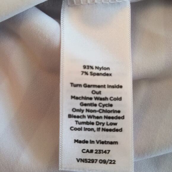 Talbots 3/4 Sleeve Top Women's Size L Lavender White Striped Stretch Knit Tee - Picture 9 of 13